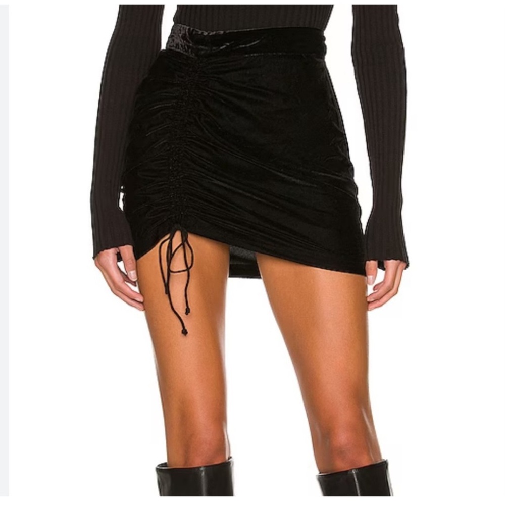 Free People Vivienne Velvet Mini Skirt